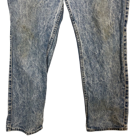 LEVI'S Stone Wash Vintage Brown Leather Tab Made in USA Men's Blue Jeans 38x30 - Picture 4 of 16